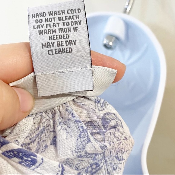 Soft Surroundings White & Blue Print Tunic Top S - Picture 9 of 11